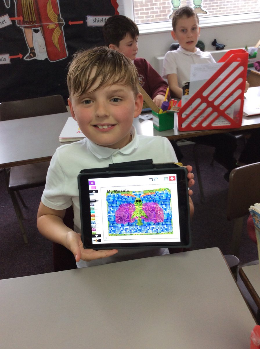 MelthamMoor's tweet photo. In history we have been looking at Roman mosaics. We learnt how they were made traditionally and then in art we had a go at using more modern techniques (art program on the IPads and printing) to make our own versions. #MMYear3 #MMart #MMhistory https://t.co/tmLLKvaRAL