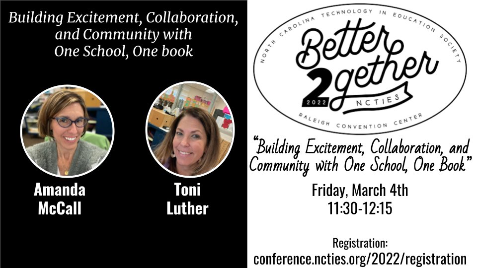 We are so excited to present at #NCTIES22 this week! Hoping to see lots of faces at our session. See you soon! @toniluther78