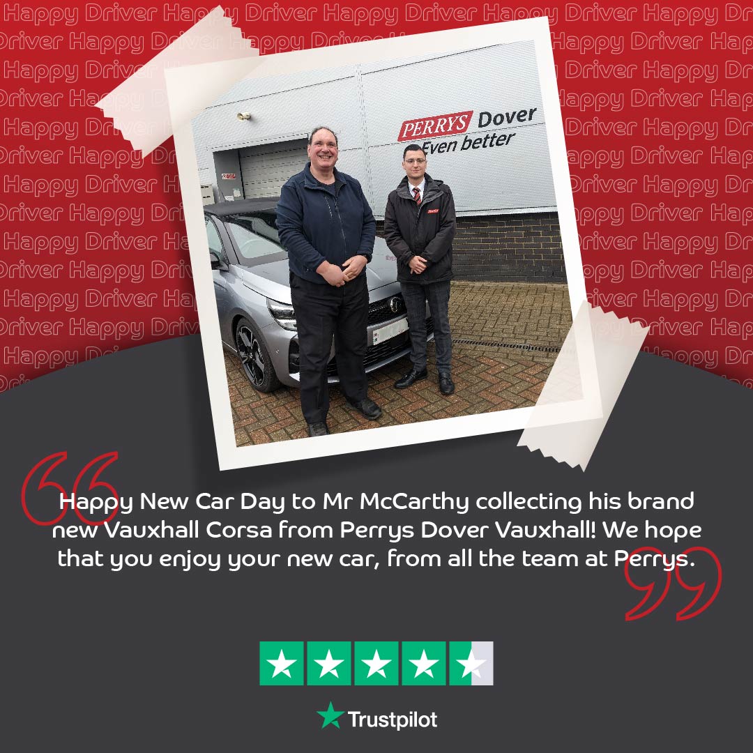perrysmotors's tweet image. Congratulations to Mr McCarthy on collecting his brand new 22 plate Vauxhall Corsa from Luke at Perrys Dover Vauxhall! 🗝️ 🚗  
Happy New Car Day, we hope you enjoy your new car! 🎉
#NewCarDay #22Plate #NewPlate #VauxhallCorsa