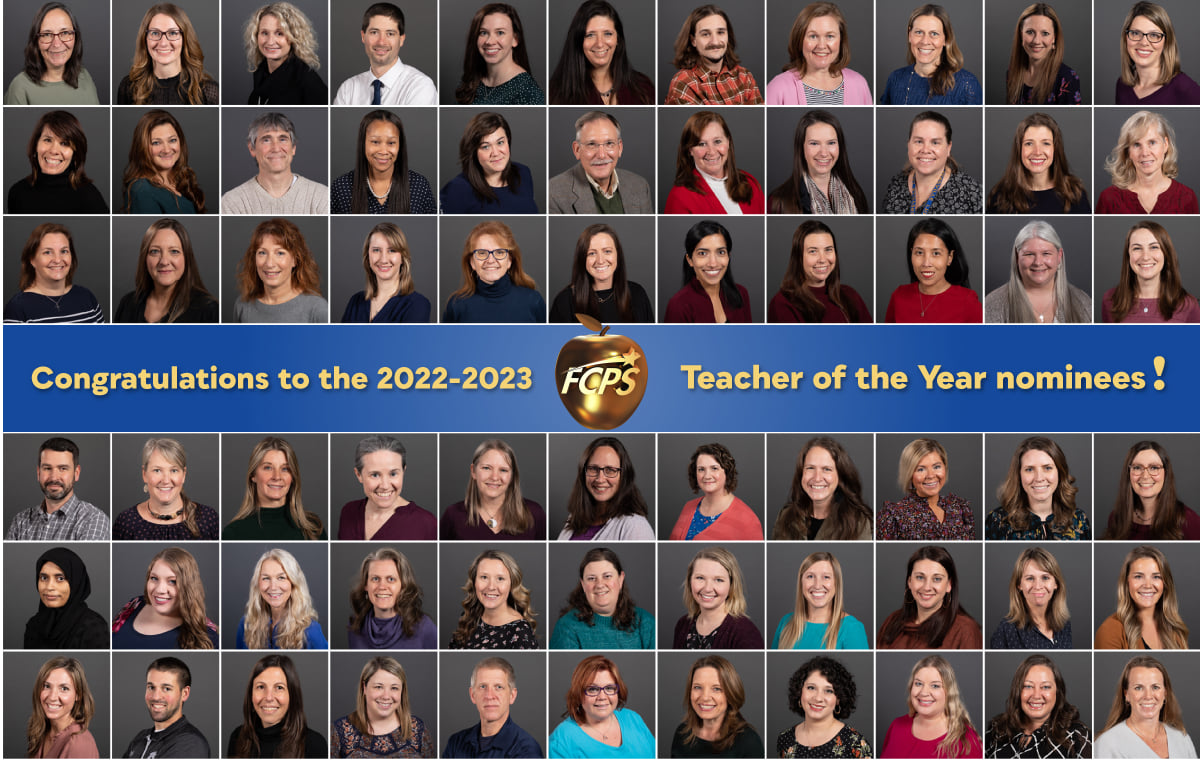 FCPSMaryland's tweet photo. Introducing the 2022-2023 @FCPSMaryland Teacher of the Year nominees! 

It's a wonderful group of dedicated educators who are making a difference for students every day.  

FULL LIST OF NOMINEES: https://t.co/zaistrIesM https://t.co/AKCbWh42jw