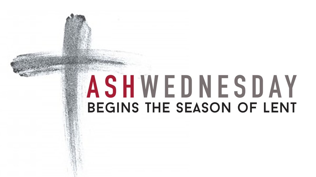 HBGDiocese's tweet photo. It's Ash Wednesday tomorrow — the first day of Lent, a 40-day period of prayer, fasting, and almsgiving.
#AshWednesday https://t.co/O5bwqRnTMn