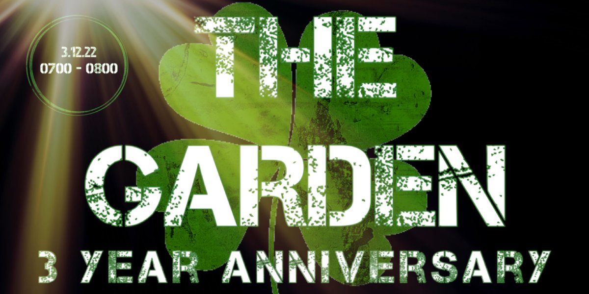 We have a BlackOps scheduled on Saturday, March 12th from 0700 - 0800 to celebrate 3 years since the initial Garden WO.

The 3 Qs had the highest avg. attendance at their Qs in 2021:
1.Frosted Tips
2.Latex
3.Natty Lite

We‘d love to have any &amp; all PAX of <a href="/F3Louisville/">F3 Louisville</a> to join!