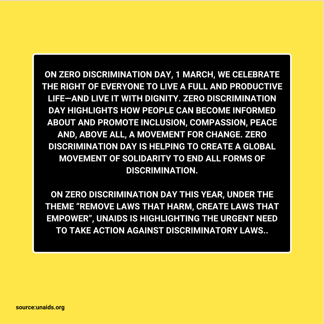 WeDontSettle's tweet photo. Remove laws that harm, create laws that empower!
✊🏿✊🏾✊🏽
This #ZeroDescrimination day highlights the urgent need to take action against discriminatory laws. https://t.co/HGQQkIQm1z