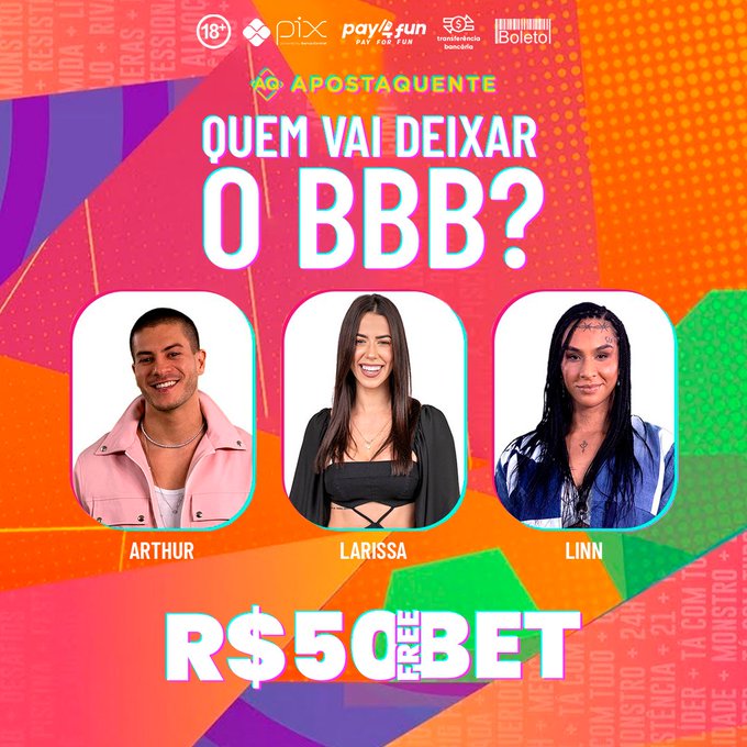 🤑Bol&atilde;o QUENTE do BBB! Chega mais porque tem R$50 em free bet para quem acertar o pr&oacute;ximo eliminado e<a href="/tag/bbb22"class="tags"><span>#bbb22</span></a>
