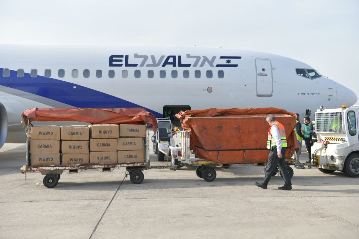 Israel in Canada (@israelincanada) on Twitter photo Plane #3 filled with humanitarian aid for Ukraine took off from 🇮🇱 to 🇵🇱 this morning.
Blankets, coats, tents, bedding bags and water purification systems will be delivered to Ukrainian civilians in need. A total of 100 tons will be distributed.
📷Shlomi Amsalem <a href="/GPOIsrael/">Government Press Office 🇮🇱</a> Plane #3 filled with humanitarian aid for Ukraine took off from 🇮🇱 to 🇵🇱 this morning.
Blankets, coats, tents, bedding bags and water purification systems will be delivered to Ukrainian civilians in need. A total of 100 tons will be distributed.
📷Shlomi Amsalem <a href="/GPOIsrael/">Government Press Office 🇮🇱</a>