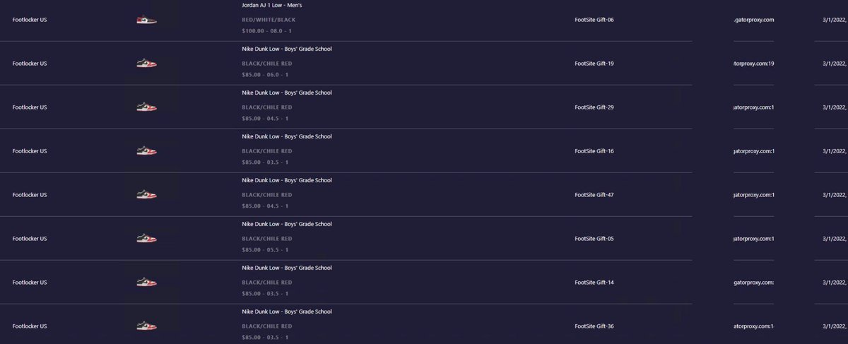 Monitor (@monitor_mania) on Twitter photo Copped Some Pairs Today
Dunk low Chicaho from Footsite with Kylin
Server : <a href="/10xServers/">10xServers</a>
Bot : <a href="/KylinBot/">KylinBot</a>
Proxies : <a href="/GatorProxies/">Gator proxies</a> (Woking goooood) Copped Some Pairs Today
Dunk low Chicaho from Footsite with Kylin
Server : <a href="/10xServers/">10xServers</a>
Bot : <a href="/KylinBot/">KylinBot</a>
Proxies : <a href="/GatorProxies/">Gator proxies</a> (Woking goooood)