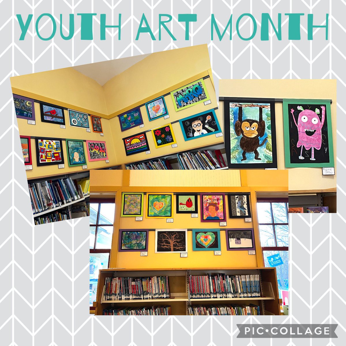 March is Youth Art Month! Head to Ocean Twp. public library this month to view art by some of Ocean Twp.’s talented artists. Here is a sampling by OTES. #OTESpride #SpartanLegacy #YAM