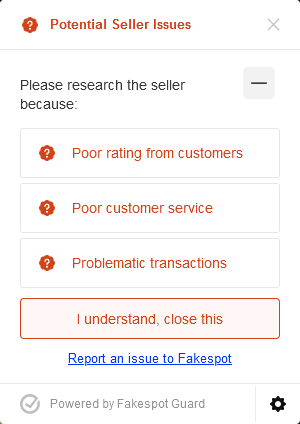 tater_pk's tweet photo. @davinci819 @Fezzari Their new bike looks decent, but their delays are seriously disappointing.  Even @FakespotTweets now has an alert showing up when you go to the Fezzari website. https://t.co/IMrlISzN0S