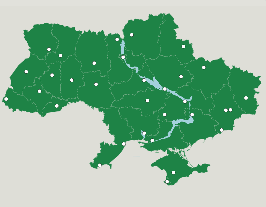 New map quiz! Find 32 cities in Ukraine on a map. online.seterra.com/en/vgp/3921

Cherkasy, Chernihiv, Chernivtsi, Chernobyl, Dnipro, Donetsk, Ivano-Frankivsk, Izmail, Kharkiv, Kherson, Khmelnytskyi, Kremenchuk, Kropyvnytskyi, Kryvyi Rih, Kyiv, Luhansk, Lutsk, Lviv, Makiivka and more.