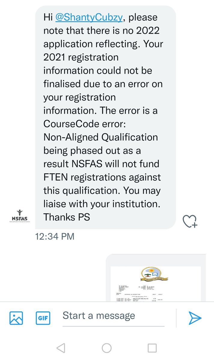 ShantyCubzy's tweet photo. @myNSFAS Nsfas please help me to fix this issue, i desperately need this funding, i performed well last year and I don't understand what course errors you are talking about please help me my mom is a single parent and she doesn't afford my fees please check my dm and help me to fix this https://t.co/EgfXRtSyZo