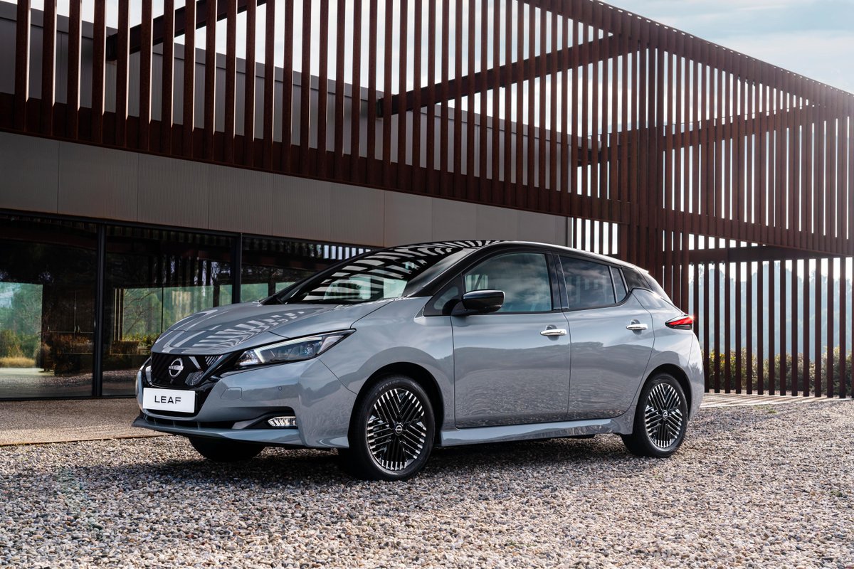 100% electric #NissanLEAF lands in Europe with a refreshed look: new alloy wheels, exterior details and vibrant colour choices aligning with new brand identity. ms.spr.ly/6018wV5w6