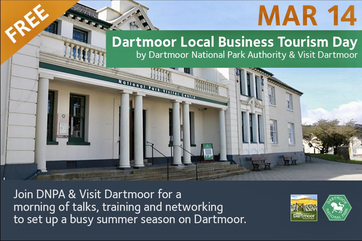 VisitDartmoor's tweet photo. Free event ๐
โณ๏ธ All details and tickets ๐๐ผ https://t.co/A0B2DX0pXs
โณ๏ธ 3 presentations, networking, refreshments and chat to the folk at DNPA and Visit Dartmoor.
โณ๏ธ Our Discover Dartmoor guides will be available too ๐
#Dartmoor #Devon #HeartofDevon #tourism @dartmoornpa https://t.co/NSe9EHpXyb