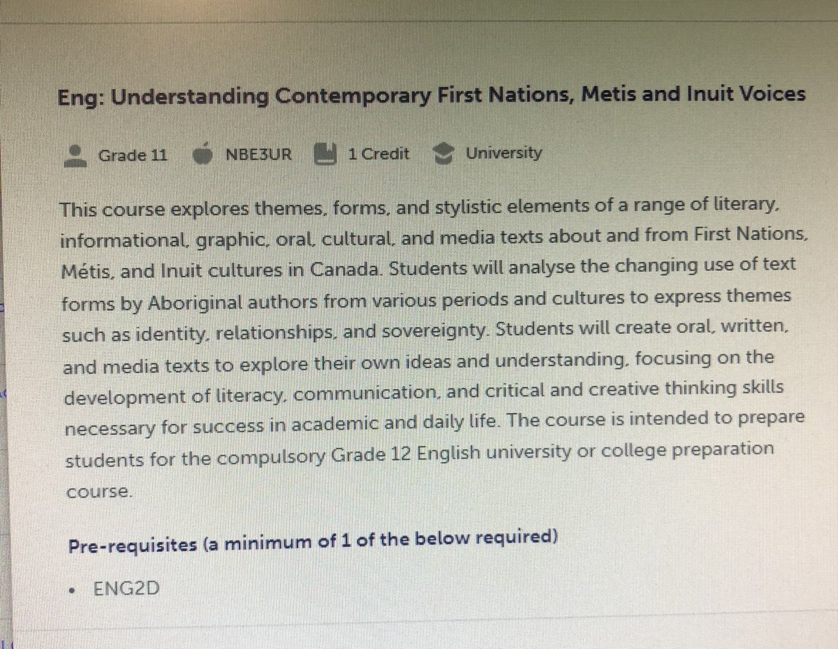 Well this was a delightful surprise when choosing the boy’s courses for next year.  This definitely beats studying Shakespeare! Nice.