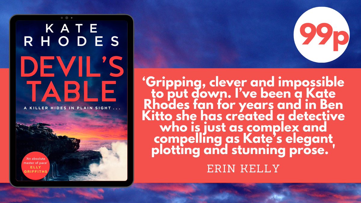 simonschusterE's tweet photo. 'An absolute master of pace, plotting and character'
ELLY GRIFFITHS
The unforgettable #DevilsTable by @K_RhodesWriter is now just 99p for TODAY ONLY!
https://t.co/AK5MC30jFd https://t.co/pplJSvTWZb