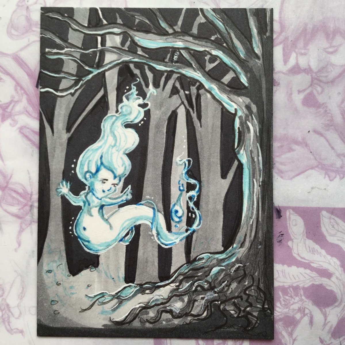 samianneart's tweet photo. Still one of my favourites of Wisp and Willow in the forest. And fitting since Wisp really evolved through #gothspringchallenge
This one was done for #atcitupwithfriends back in 2019.
#artistcard #wispandwillow #ghostgirl https://t.co/aU1eSUNhyR