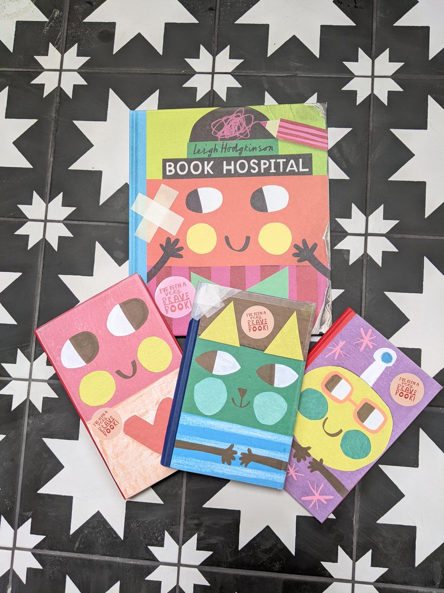 hoonbutton's tweet photo. Getting my book hospital first aid kit ready to take to the @OundleLitEvents this week.

Inside are some books that have been wiped down &amp; taped up. Wearing with pride their special stickers!

Can't wait!

#worldbookday
#BookHospital 
#bookfestival 
#bookevent 
#picturebook https://t.co/v6oqSSuMZ0