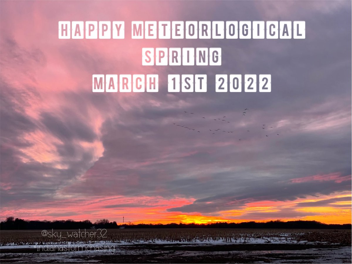 sky_watcher32wx's tweet photo. Happy #meteorlogicalspring where it might be warm or it might be freezing! This week will be warmer and sunny with small chance of rain and or thunderstorms at the end of the week into the weekend.
#indianastormchasing #spring #warmweather #wxtwitter #inwx https://t.co/nGYrry36Ml