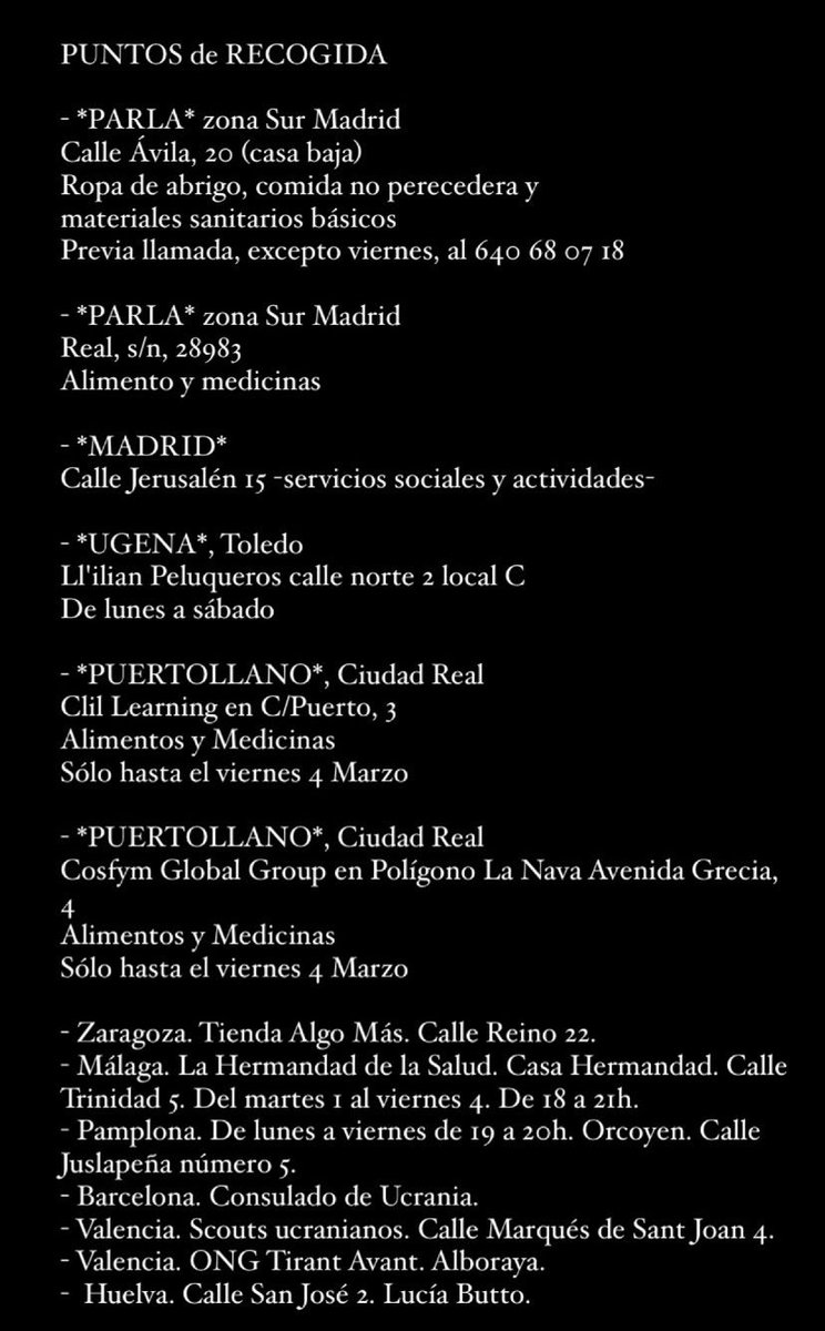 esdecirdiario's tweet photo. Hilo mundial para establecer puntos de ayuda a 🇺🇦 Ucrania: 

Haz RT y comparte el punto exacto que sepas. https://t.co/PNFCnmnptu
