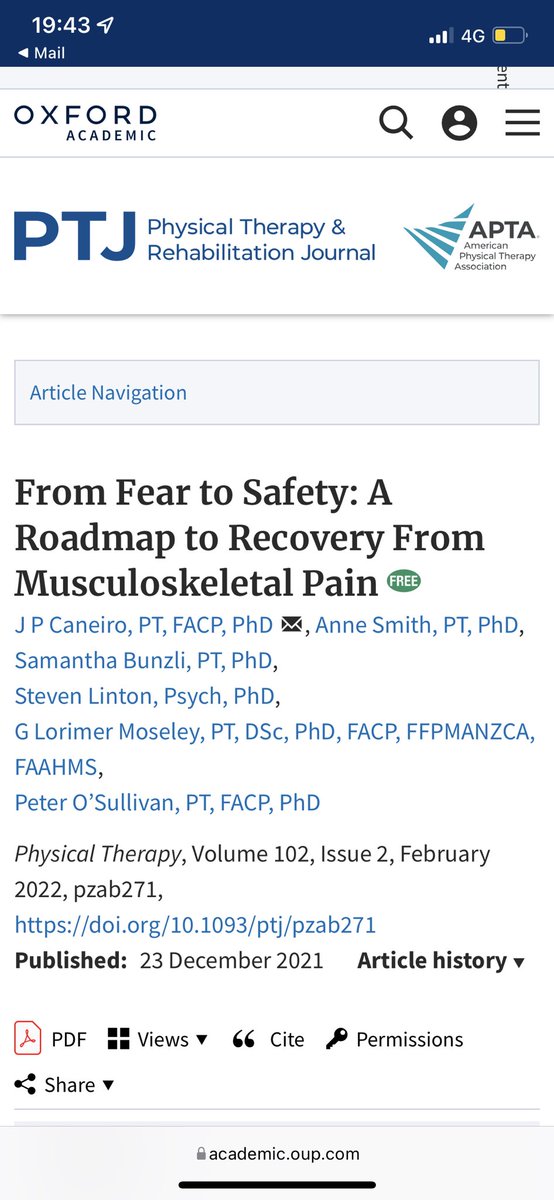 jpcaneiro's tweet photo. A person-centred clinical framework for physiotherapists to promote safety learning when managing people with musculoskeletal pain and fear.
Thanks to all collaborators on a special issue @PTJ
https://t.co/teAK0ka2tI https://t.co/DTNzBDQWrk