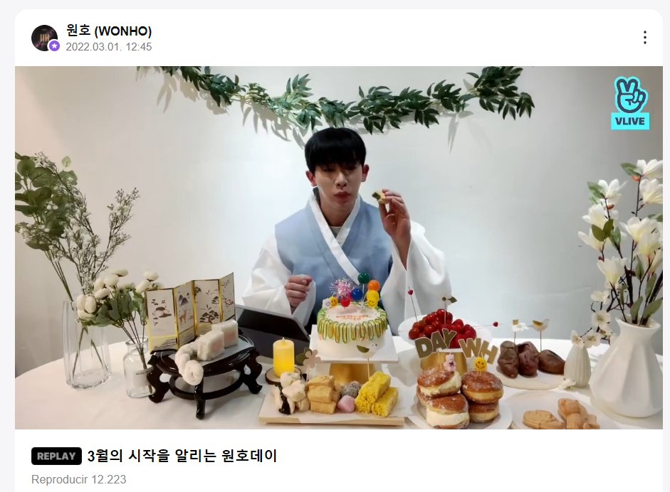 [📺🐰VLIVE REPLAY | 01.03.22] 3월의 시작을 알리는 원호데이

🔗vlive.tv/post/1-28151132

⋈~ #원호 #WONHO 🐰 #WENEE #위니 #ウォノ #EYE_ON_YOU #WONHO_EYEONYOU #OBSESSION #옵세션 #WONHO_OBSESSION #Happy_Birthday_WONHO #3월의_시작을_알리는_원호데이 #HappyWONHODay