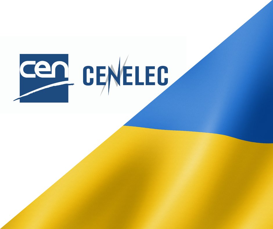 Standards4EU's tweet photo. CEN &amp; CENELEC care for democracy, respect for the rule of law, human dignity &amp; shared prosperity. Our thoughts are with the Ukrainian people and in particular with our Ukrainian colleagues of DSTU, the national standardization organization of Ukraine, their families and relatives https://t.co/xcGt8THiId