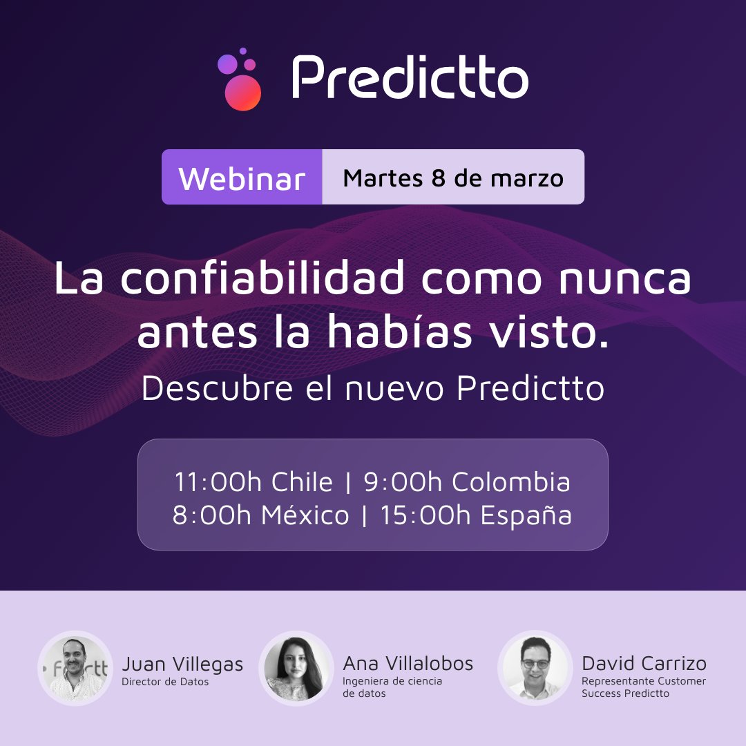 fracttal's tweet photo. ¡Tenemos nuevo Webinar! Conoce todas las posibilidades que el análisis Weibull puede ofrecerte a la hora de predecir tus activos. 🤗
Inscríbete en el Webinar gratis aquí: 👇
https://t.co/XmZblLKtw8
¡Te esperamos!
#AI #Predictto #MantenimientoInteligente https://t.co/TVOdfvPHsW