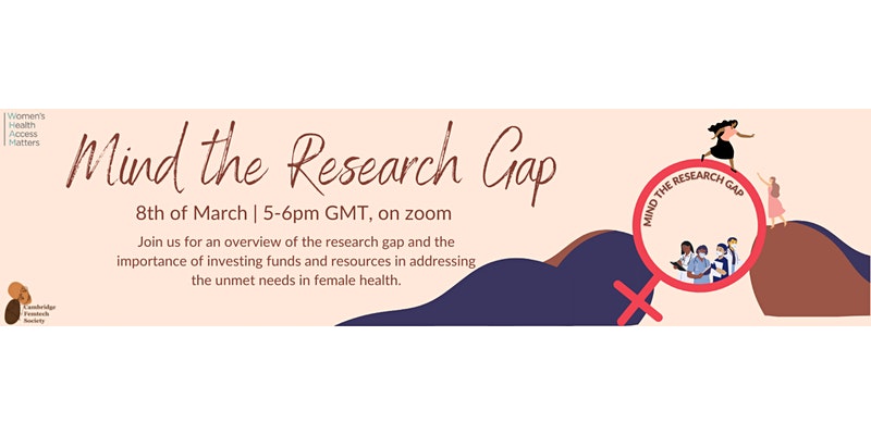 🤯 Are we currently ignoring the health of half of humanity? 

We LOVE that <a href="/CamUniFemtech/">Cambridge Femtech Society</a> is looking into this issue at their latest online event

Get your tickets 👉 eventbrite.com/e/mind-the-res…

#FemTech #WomensHealth