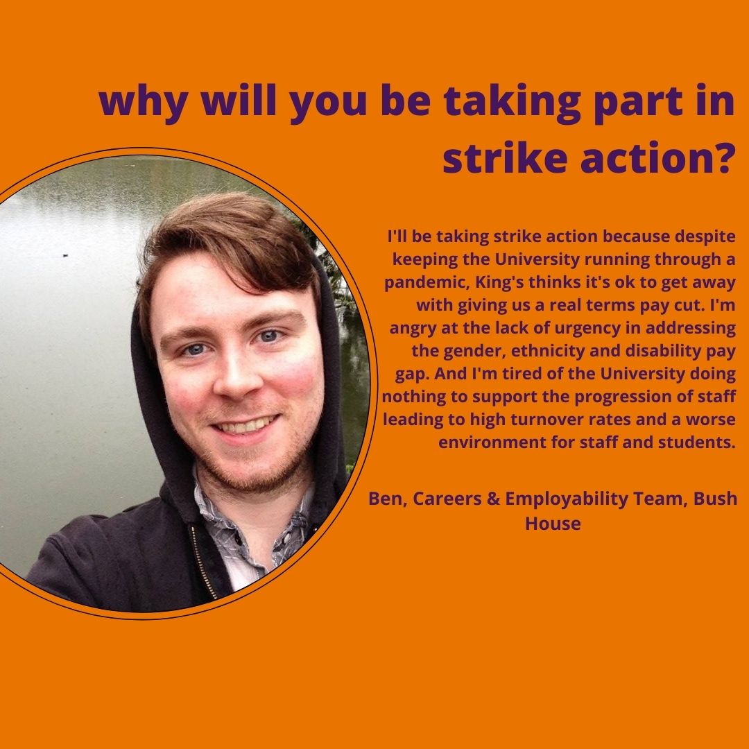 KCLUnison's tweet photo. We asked some of our members: "why will you be taking part in strike action on 2 &amp; 3 March?" and here's what the had to say:

#HEPayBallot
#NotGoodEnough
#OneOfUsAllOfUs https://t.co/1jd81ZX0G9