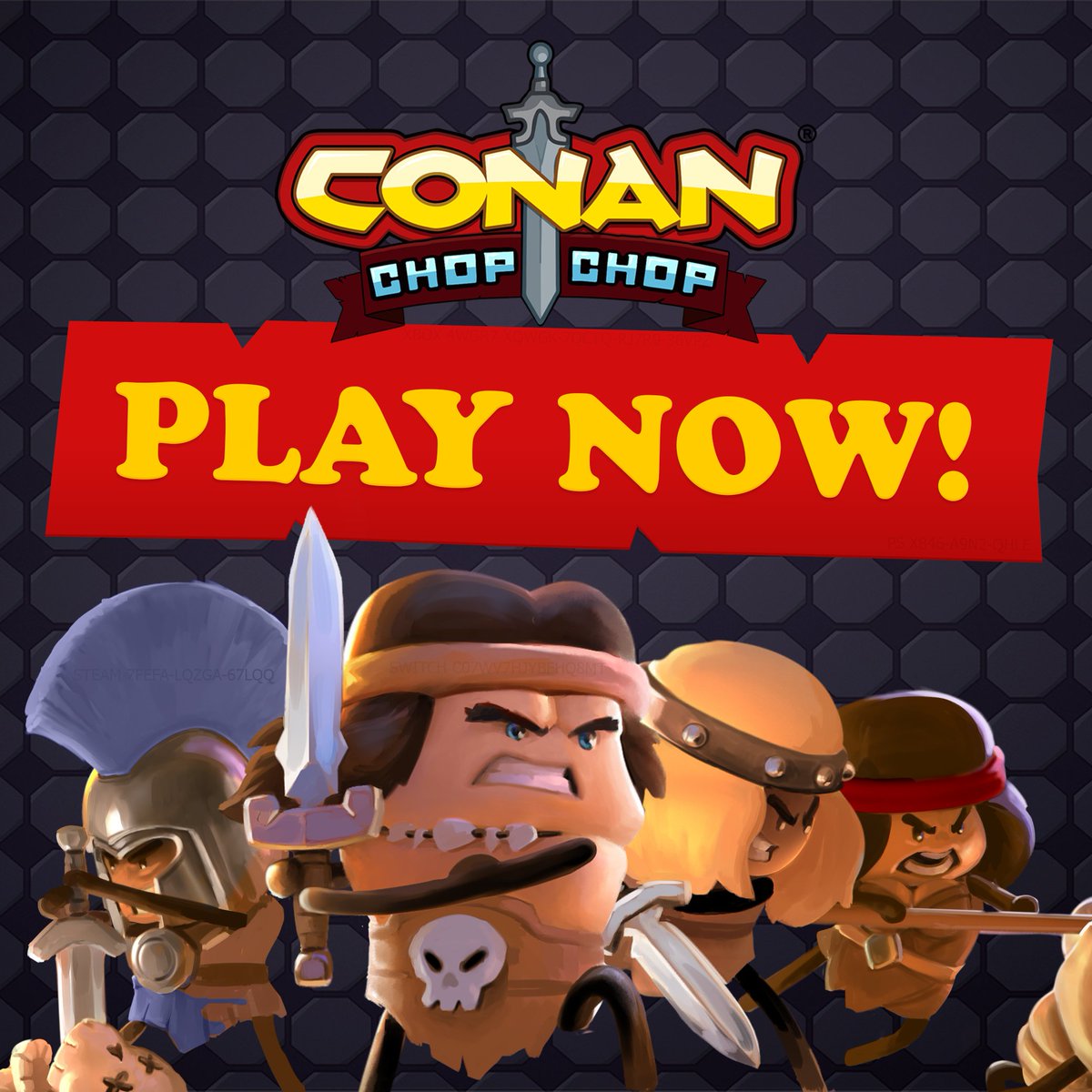 MightyKingdom's tweet photo. 🪓 @ConanChopChop is LIVE! 🪓

Available now on @Steam, @Nintendo Switch, @PlayStation and @Xbox everywhere!

Keep an eye out for some codes, they may be closer than you think 👀 https://t.co/KfH2tbBZIE
