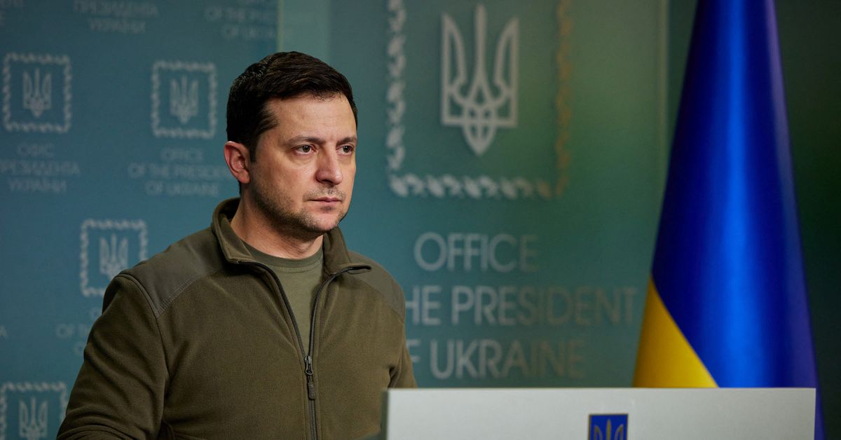 Reuters's tweet photo. "Prove you are with us", Ukraine president urges EU https://t.co/zutJKh5vir https://t.co/Wvs3wZuTqw