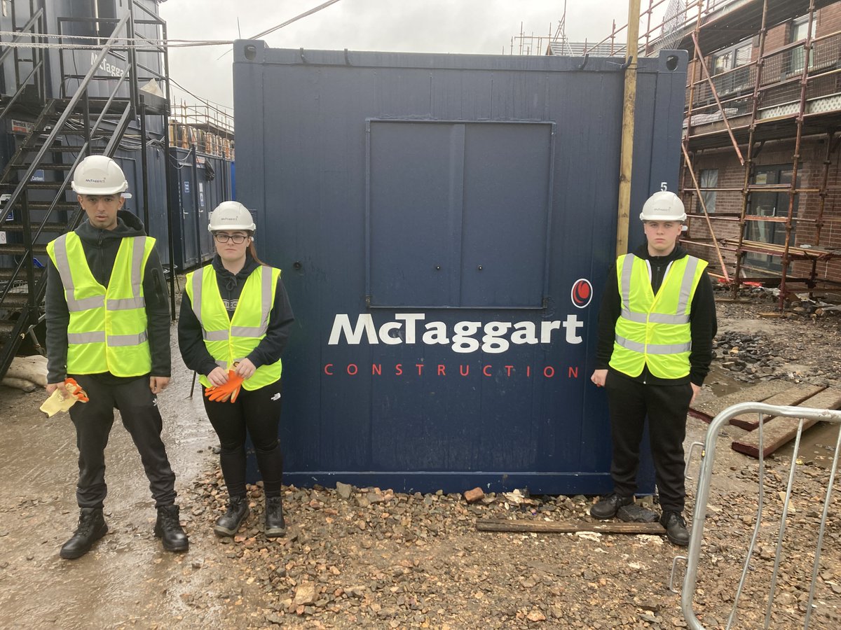 Our support to <a href="/IRCommunities/">Invest in Renfrewshire - Communities</a> Pathway to Construction programme continues with the last group of students to gain work experience with <a href="/McTaggartGroup/">McTaggart Construction</a>.  This weeks students join us from <a href="/MaryRussellsec/">Maryrussellsecondary</a> <a href="/ParkMainsHigh/">Park Mains High</a> @dywwest. 
Our sites have supported all 26 students