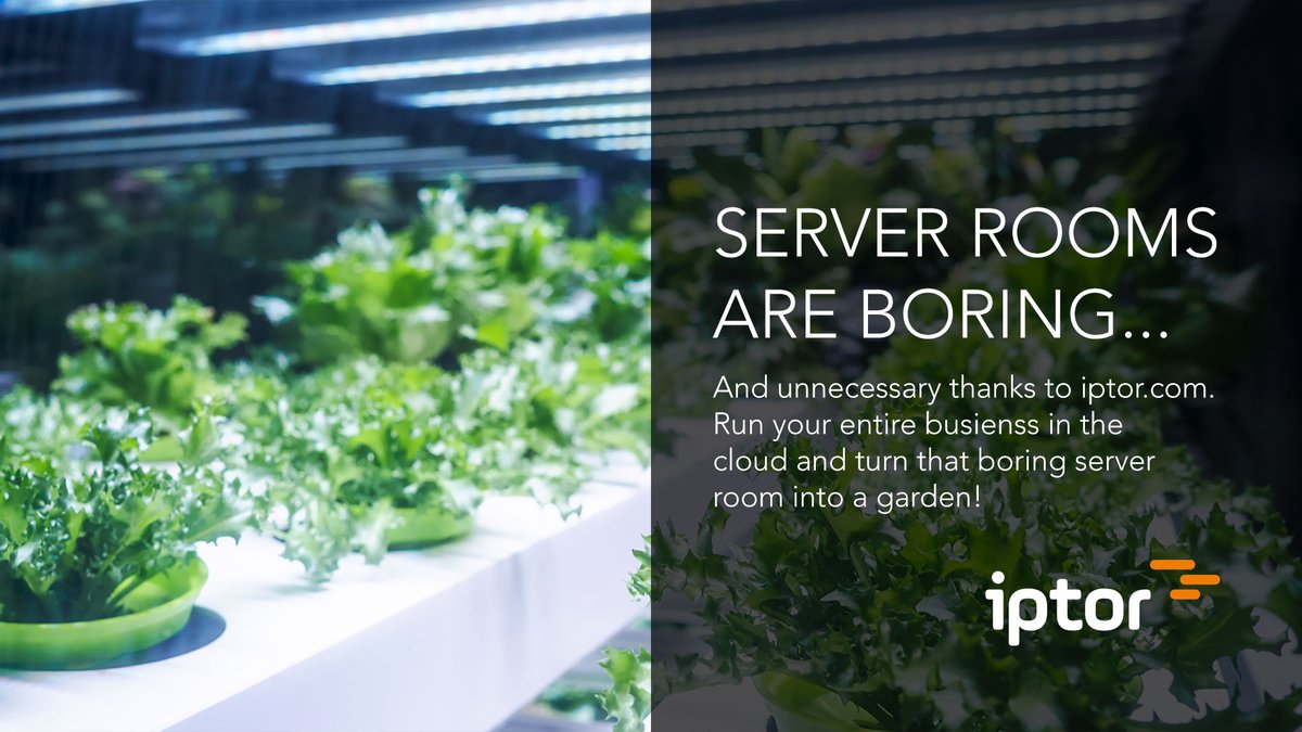 Sooner or later maintaining your legacy on-prem solutions will no longer be sustainable. Run your entire business in the cloud on the iptor.com platform and turn that boring old server room into something more fun!

Request your Demo today!
iptor.com/demo/
