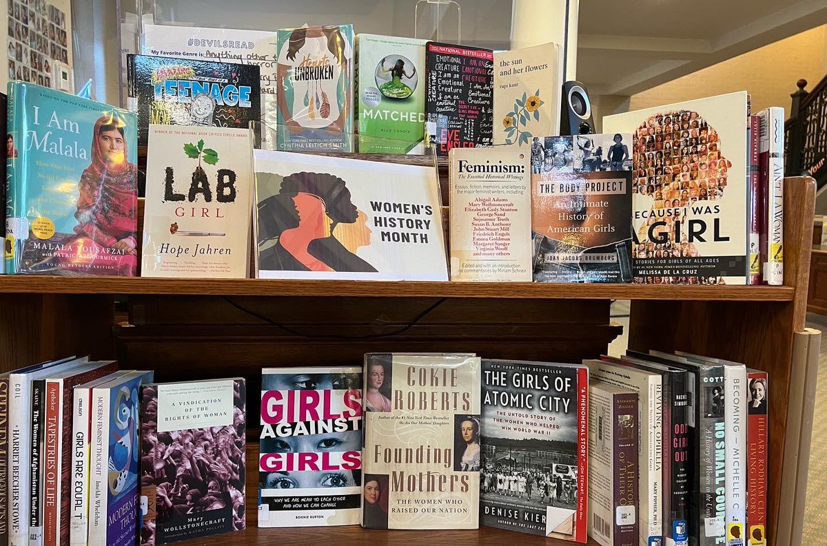 FHSLibrary1906's tweet image. March is Women’s History Month. Join me in reading books about some amazing women, works written by women, or stories featuring courageous female protagonists #DevilsRead #womenempowerment