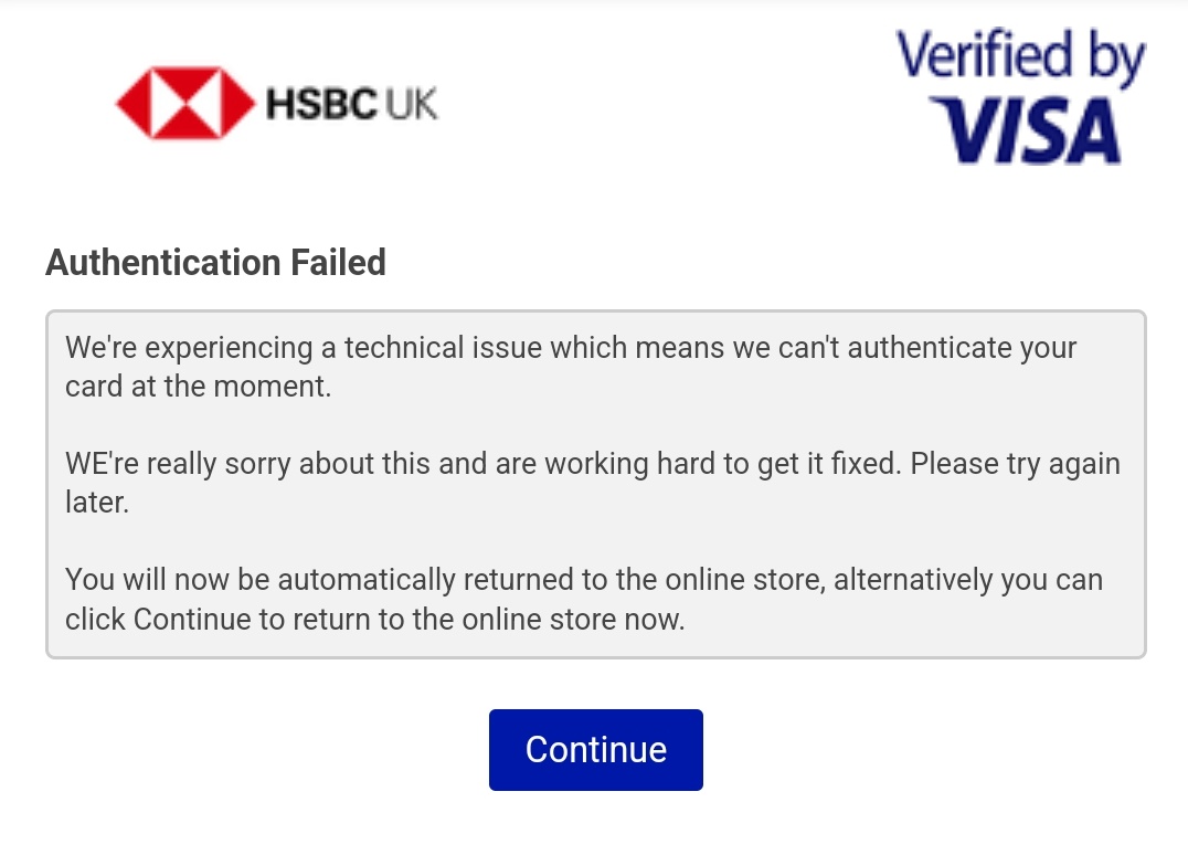 GrahamCornell's tweet photo. @HSBC_UK in a world where we are constantly reminded about digital fraud, could you *please* ask your developers to cHeCk ThEiR cOdE before releasing it into the public? Also, I'm not sure that abbreviations are appropriate in a banking error message but that might just be me https://t.co/I1l3HqOT8a
