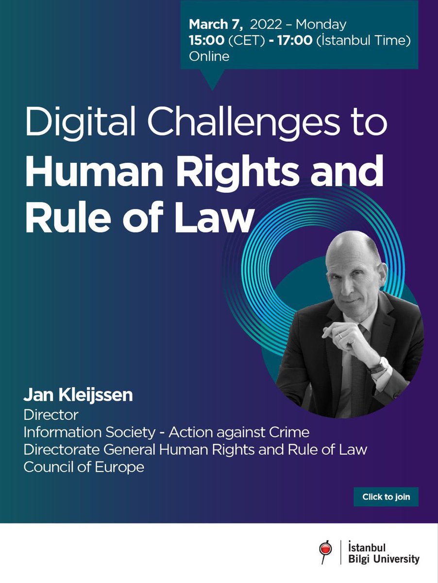 It’s really right time to talk about “Digital Challanges to Human Rights and Rule of Law” with <a href="/JKleijssen/">Jan Kleijssen</a>, Director, Information Society- Action against Crime, Directorate General Human Rights and Rule of Law at the <a href="/coe/">Council of Europe</a>!