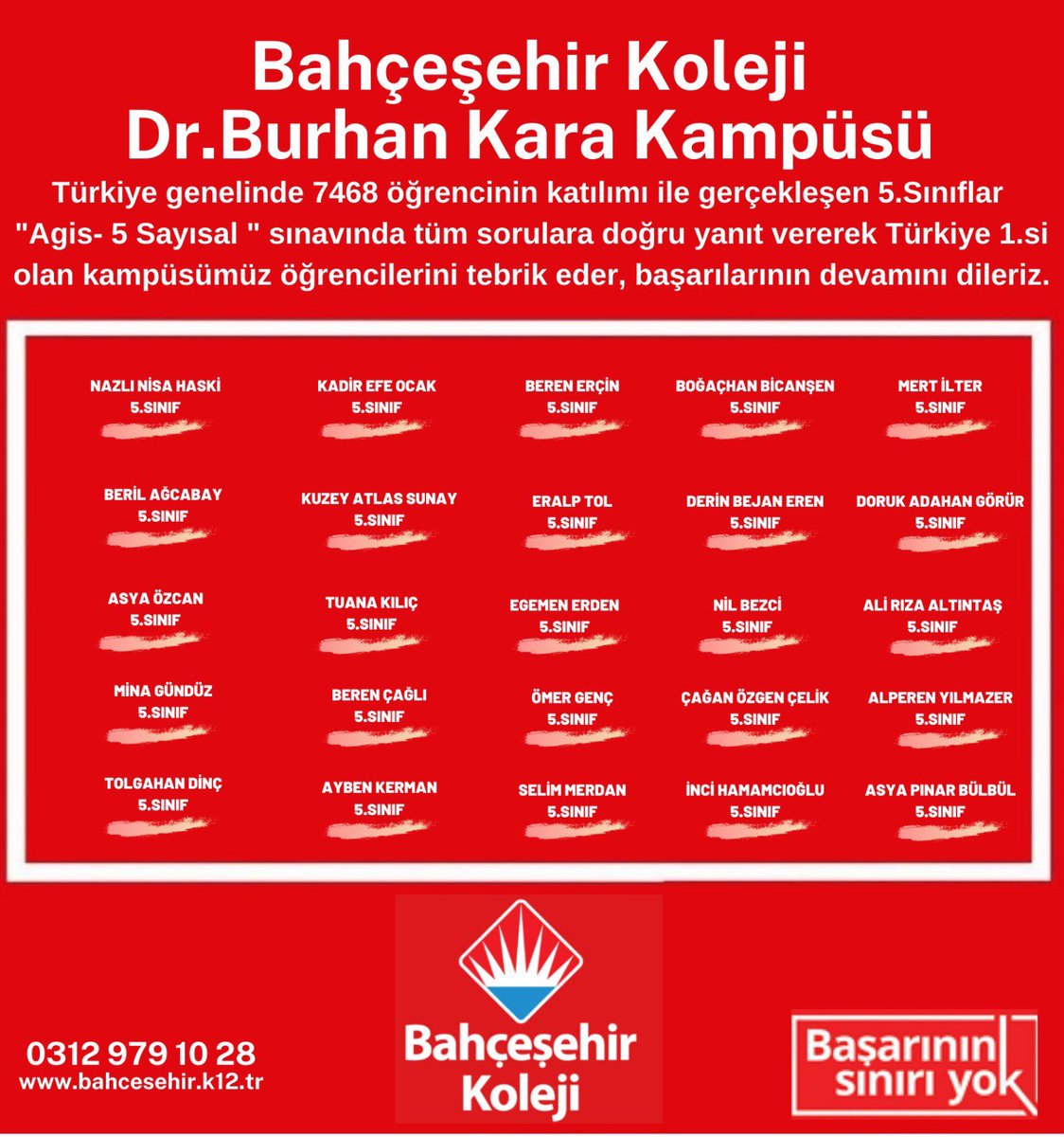Canım öğrencilerimi tebrik ediyor ve başarılarının devamlılığını diliyorum👏🏻
❤️💙❤️
#heranımdabahcesehir 
#basarınınsınırıyok

<a href="/BKDrBurhanKara/">BK Dr.Burhan Kara Kampüsü</a> @BKVeliNamli <a href="/Bkisakecebas/">İsa KEÇEBAŞ</a> <a href="/gokhank28/">Gökhan KARA</a>