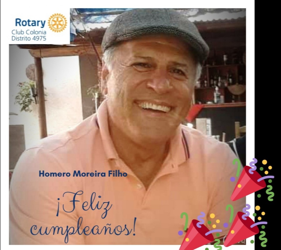 RotaryColonia's tweet image. Hoy festejamos el cumpleaños de nuestro socio Homero Moreira Filho. Felicidades!!!