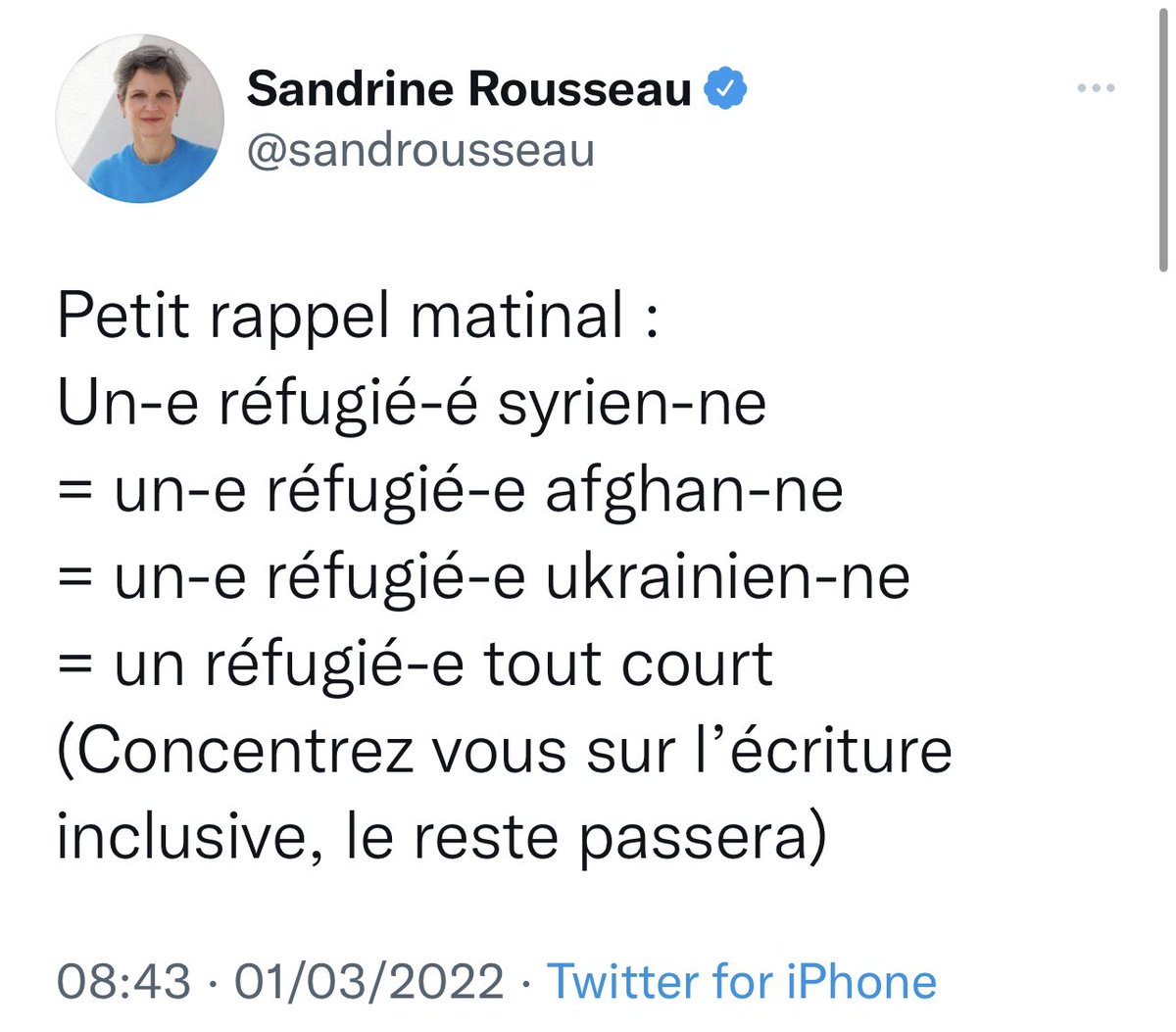 emma_ducros's tweet image. Sérieusement, on arrête le foutage de gueule insultant. Quand tu perds ton foyer, ta vie, ta dernière préoccupation, c&apos;est le tortillement inclusif des bobos trop nourris qui font de l&apos;humanisme de canapé, après avoir absolument raté tous les enjeux 
Stop.