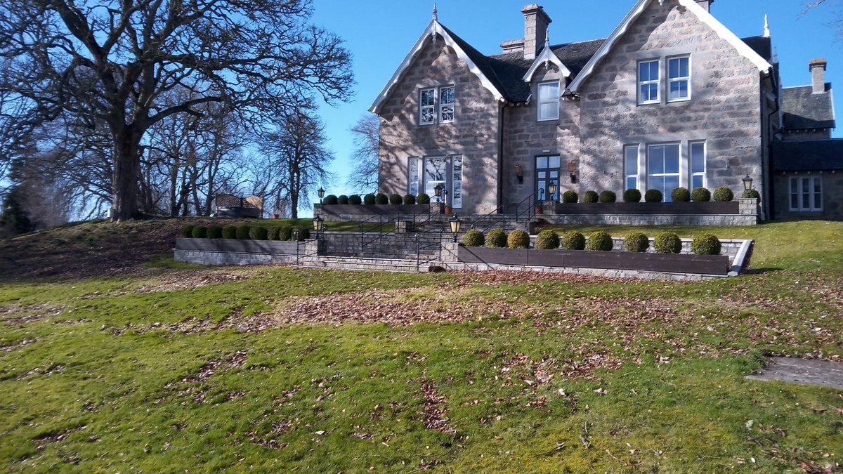 Spring is in the air here at Muckrach today. 

We have blue skies, the daffodils bulbs are staring to shoot up, and Hamish &amp; Dougal are basking in the sunshine 

#muckrach #highlands #scotland #visitscotland #visitcairngorms