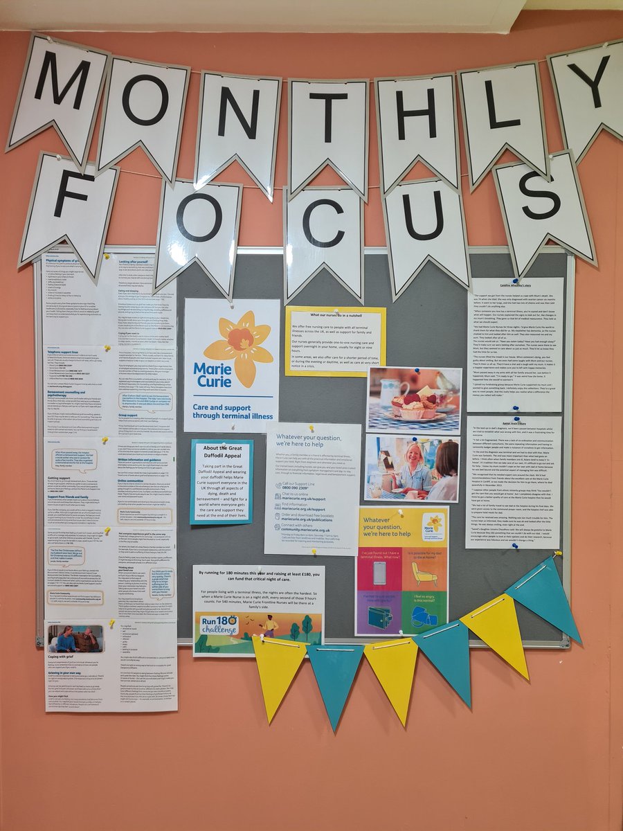 March is Marie Curie's 'great daffodil appeal'. They have some great resources for grief if anyone is in need! 💛💙
@BunburyHouse 
#monthlyfocus