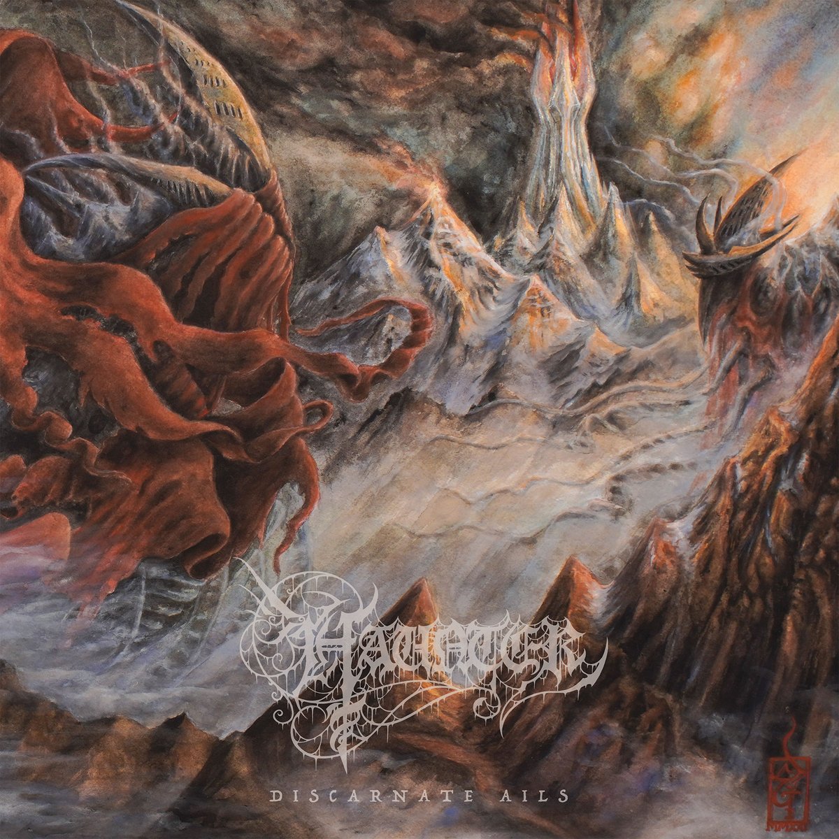 The new HAUNTER album "Discarnate Ails" out May 06 on CD/Digital/Tape (vinyl late summer 2022). Pre-orders for said formats not including vinyl and album teaser here: linktr.ee/hauntertx

Art by Elijah Tamu.
