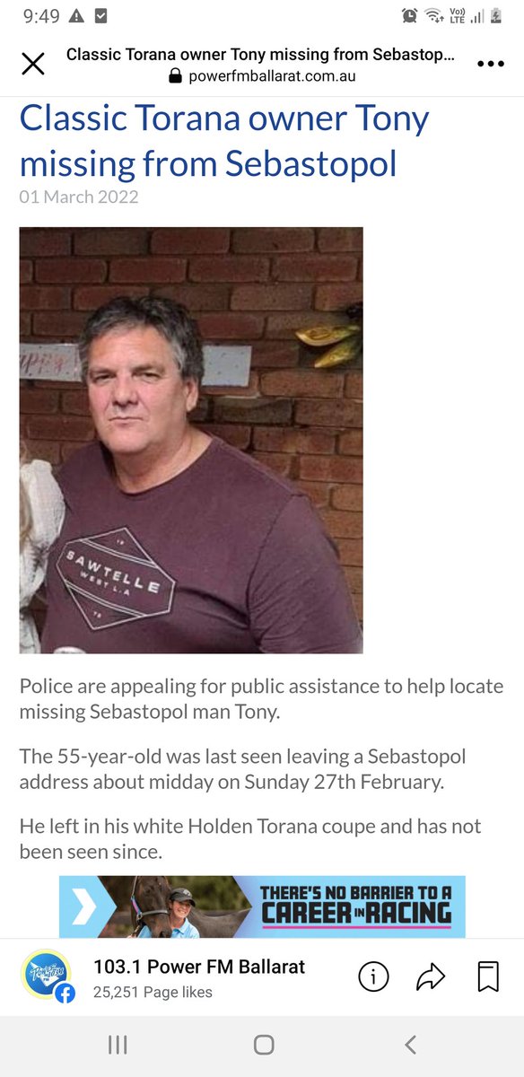 Cooksphere's tweet image. Most "Ballarat" headline ever.

#findtony
#classictorana