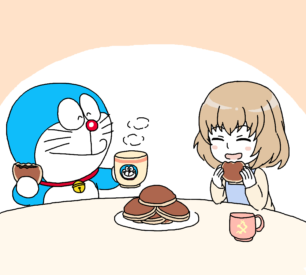 カチューシャ(ガルパン) 「虹を結んで空のリボン～ 」|えむけーのイラスト