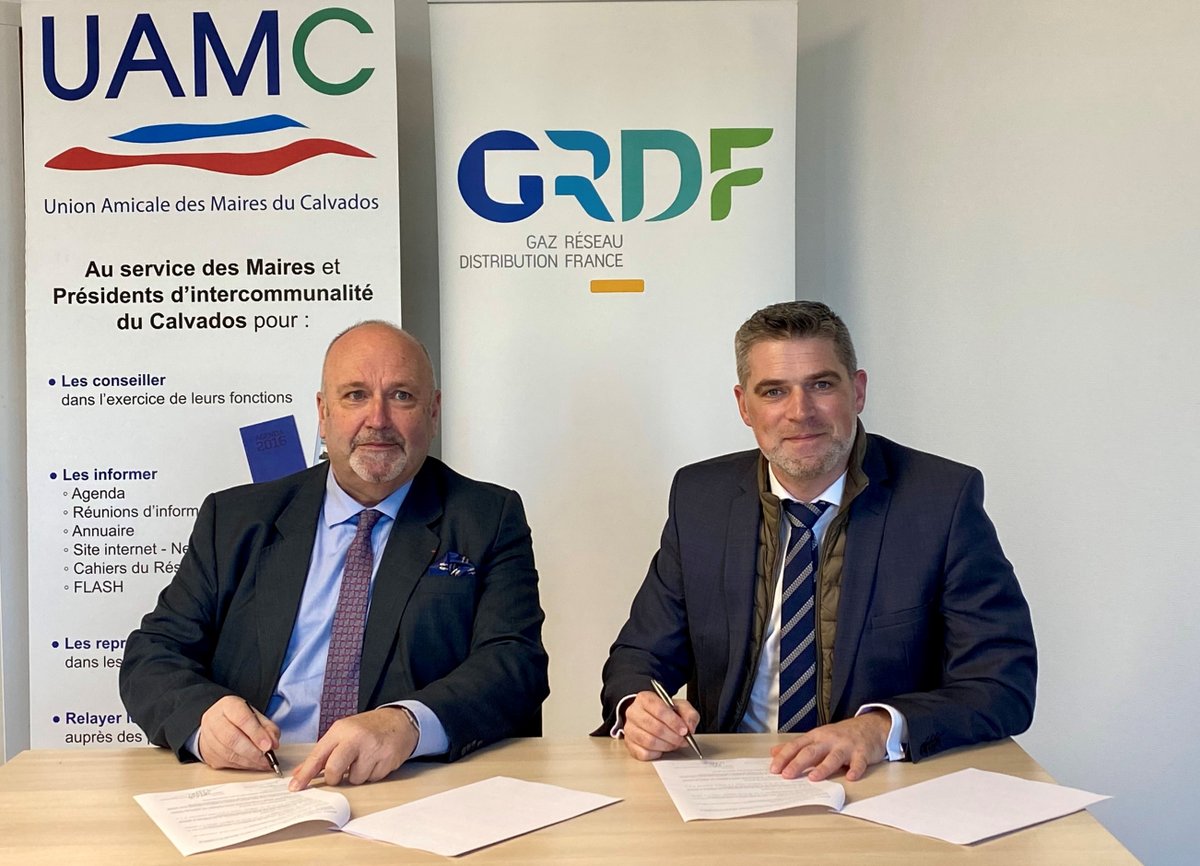 #GRDF et l’#UAMC parlent #GazVert vert dans le Calvados !
Un nouveau partenariat permettra de fournir aux communes et intercommunalités adhérentes de l’UAMC un regard d’expert sur l’actualité du #gaz en France et plus particulièrement dans le département
👉uamc.fr/grdf-et-luamc-…