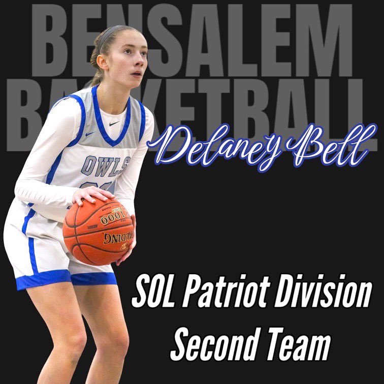 Congratulations to <a href="/DelaneyBell23/">Delaney Bell</a> on making SOL Patriot Division 2nd Team! Delaney led our team in scoring and helped lead our team to a winning record. She leaves huge shoes to fill as she is one of the strongest leaders we have seen at the HS level!
