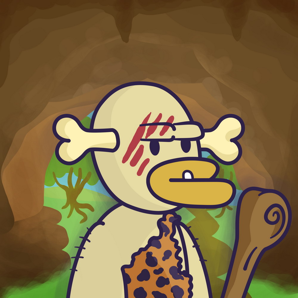 Quacky_DucksNFT's tweet photo. Cave Quack sits in his rocky dwelling watching spaceships flying overhead, and the Quacky cities in the distance.

He once lived there, but he chooses a simpler lifestyle. However, once a week he video-calls his friends🦴

Because we Quacks cannot survive without our community 🌈 https://t.co/mmrNn2n1Er