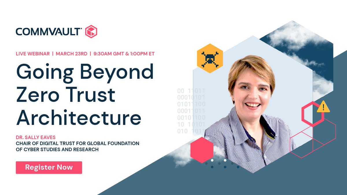 Commvault (@commvault) on Twitter photo Save the date: March 23rd!
Join <a href="/sallyeaves/">Sen. Sally Eaves</a> as we go beyond #cybersecurity buzzwords to provide an actionable #cyberdefense blueprint that will stand up to #ransomware ow.ly/hsFz50I6KvN Save the date: March 23rd!
Join <a href="/sallyeaves/">Sen. Sally Eaves</a> as we go beyond #cybersecurity buzzwords to provide an actionable #cyberdefense blueprint that will stand up to #ransomware ow.ly/hsFz50I6KvN