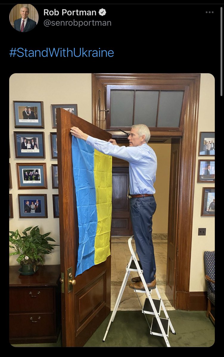 Senator Rob Portman is as pro-Ukrainian as his absolute fealty to President Trump allows him to be.