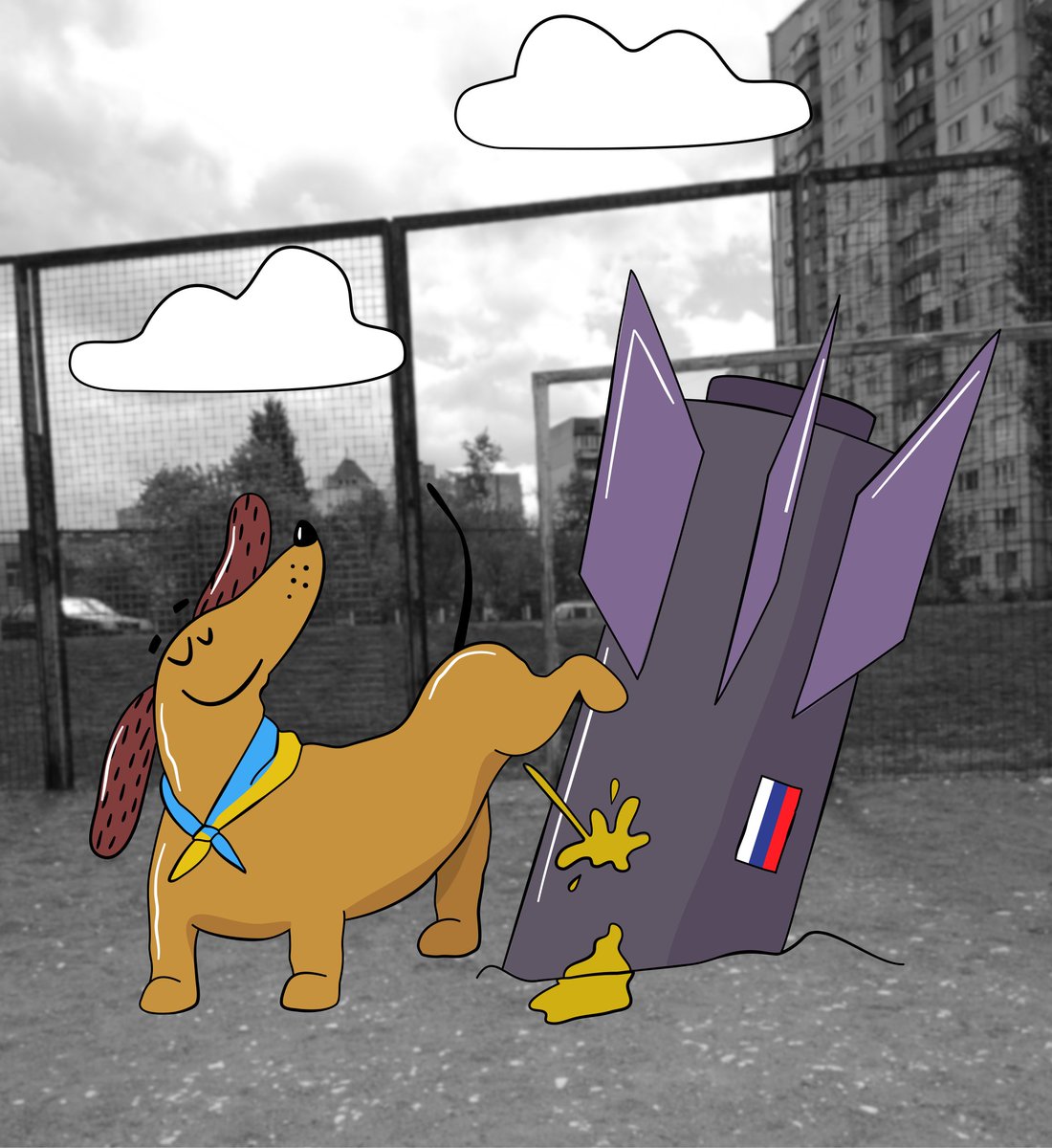 AmadineApp's tweet photo. Ukrainians are a strong, happy nation! Even our pets are happy to demonstrate, how NOT afraid they are. The basis for this illustration is a real-life photo taken in Kharkiv after the bombing.
We will rebuild our cities, while our Dignity stands proud and tall.
#StandwithUkraine https://t.co/1SCt9gO6HZ