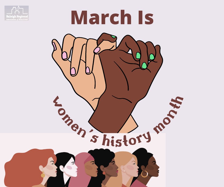 RaleighREALTORS's tweet photo. In honor of today being the first day of women's history month, join RRAR in recognizing and celebrating women history! #WomensHistory #HonorWomen #RRAR #CelebrateTogether https://t.co/oAq8tZoIUq